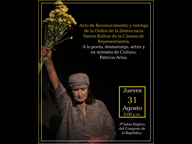 HOMENAJE A LA MAESTRA PATRICIA ARIZA EN EL CAPITOLIO NACIONAL.