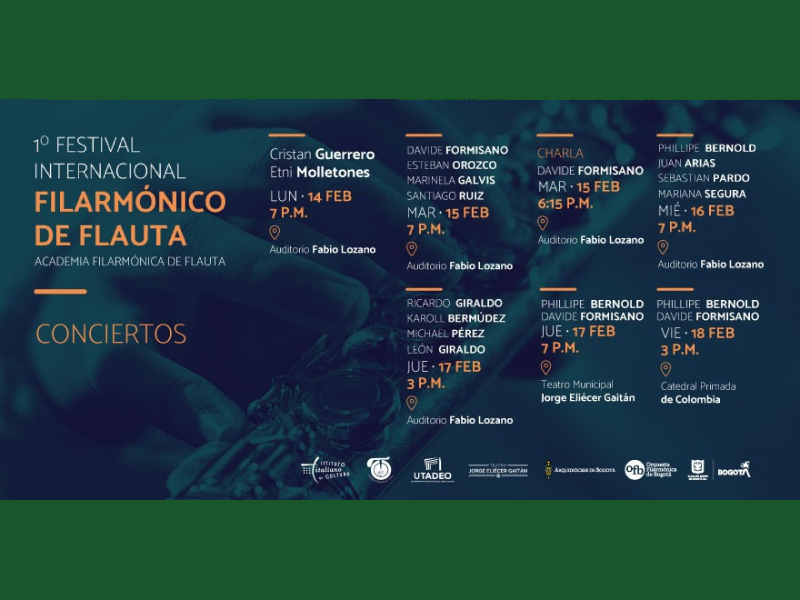 Déjese encantar por la Flauta en los conciertos de la Orquesta Filarmónica de Bogotá.